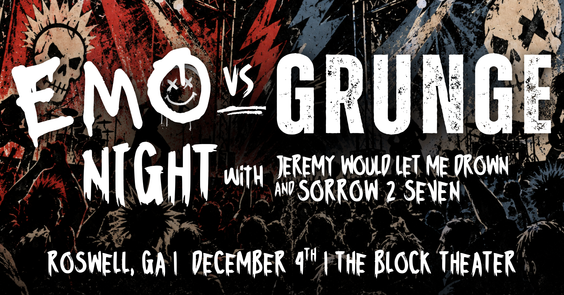 Emo v Grunge Night official event artwork