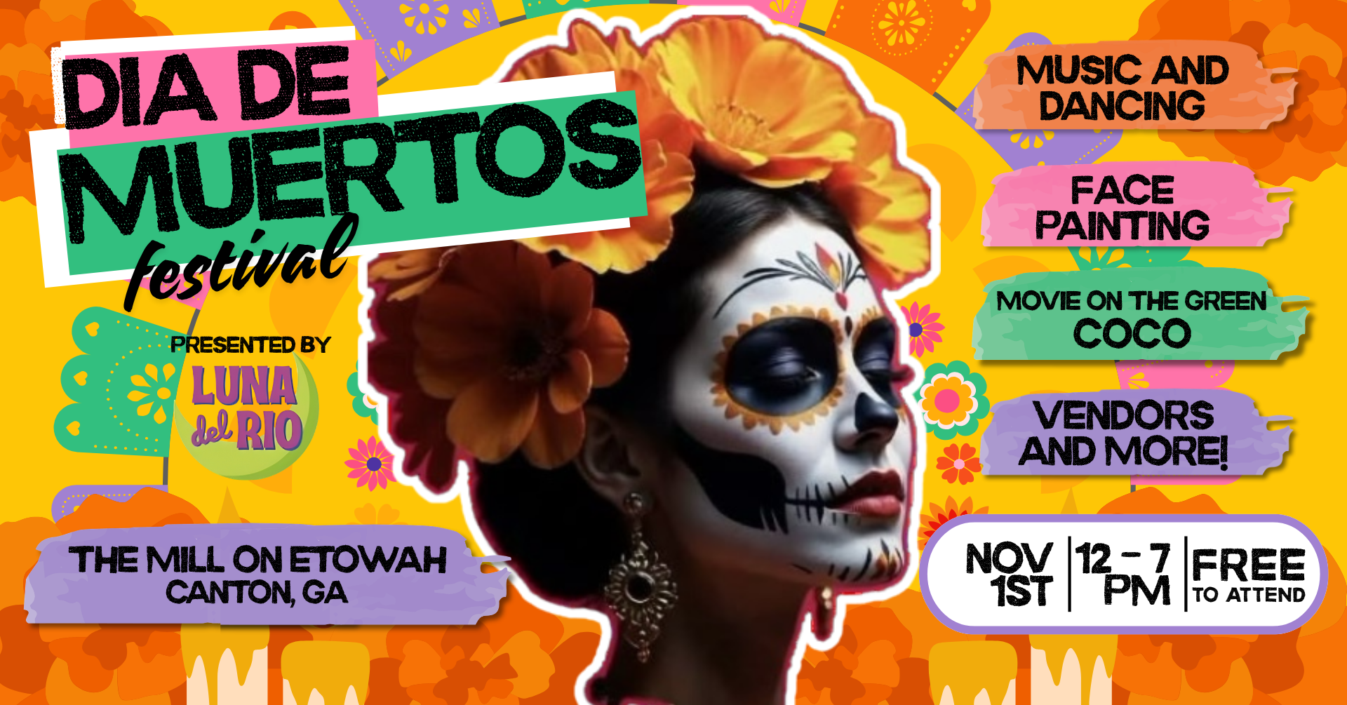 2nd Annual Dia De Muertos Festival 2026 official event artwork